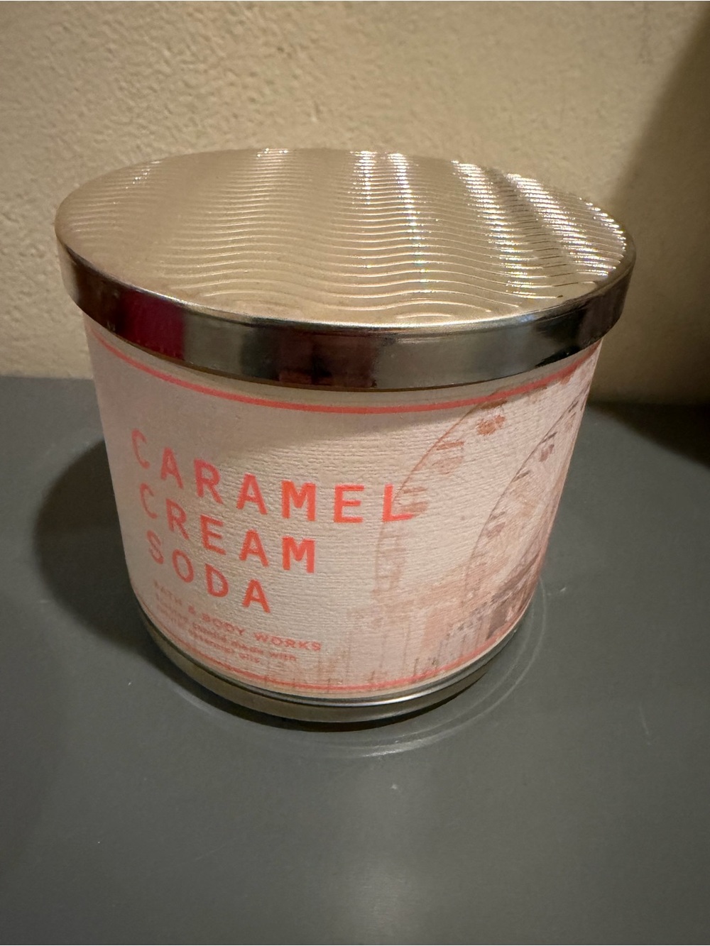 Bath & Body Works Caramel Cream Soda 3 Wick Candle NEW 14.5 oz